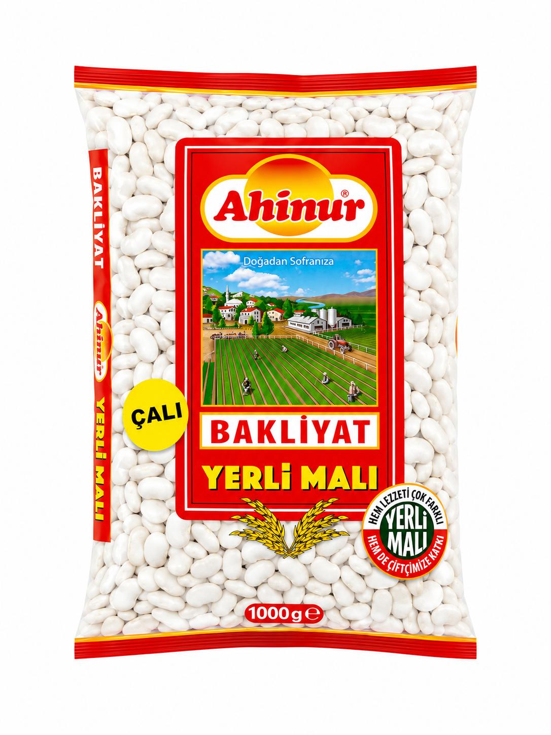 Ahinur Çalı Fasulye 1 kg – türkische große weiße Bohnen 9-10 mm