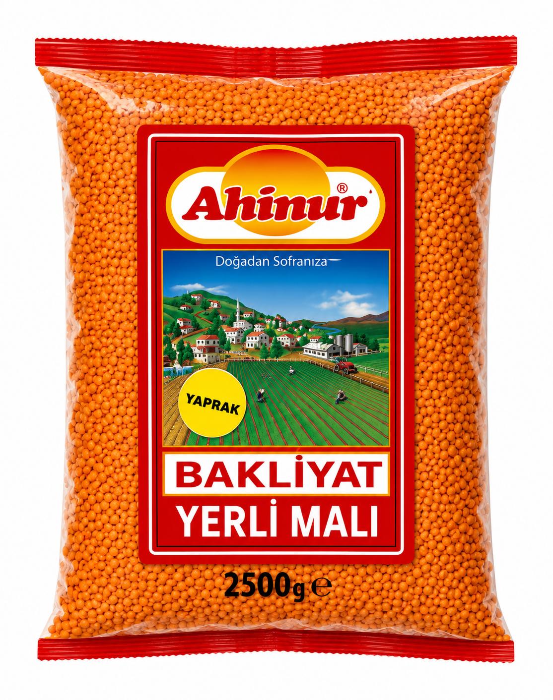 Ahinur Rote Linsen Yaprak 2,5kg – Yaprak Kırmızı Mercimek geschälte rote Linsen