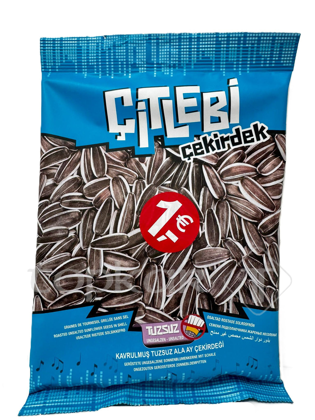 Citlebi Sonnenblumenkerne ungesalzen, geröstete ungesalzene Sonnenblumenkerne mit Schale in blauer Verpackung
