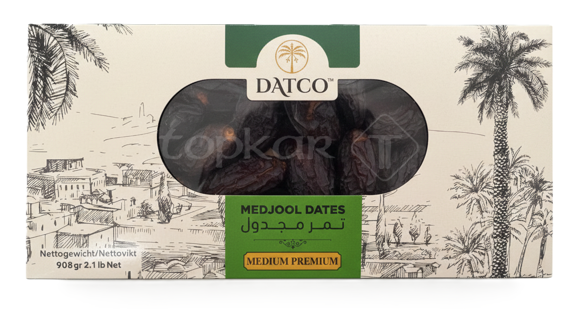 Datco Medjool Datteln Medium – naturbelassene saftige Datteln in eleganter Geschenkverpackung