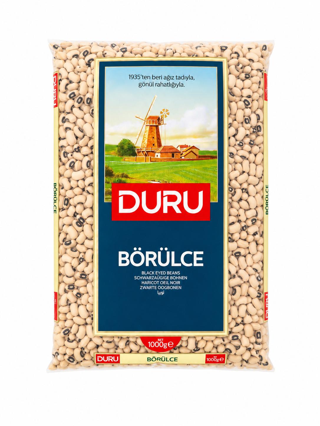Duru Schwarzäugige Bohnen 1kg – Börülce Black Eyed Beans