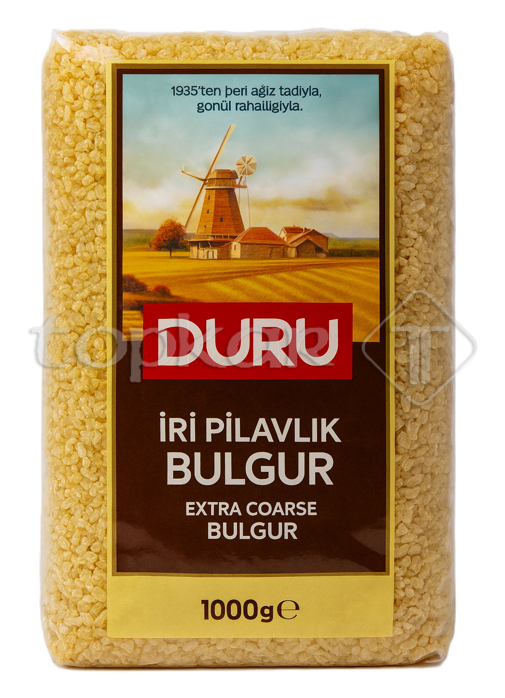 Duru Weizengrütze extra grob 1000g Packung mit grobkörniger Weizengrütze in Verpackung