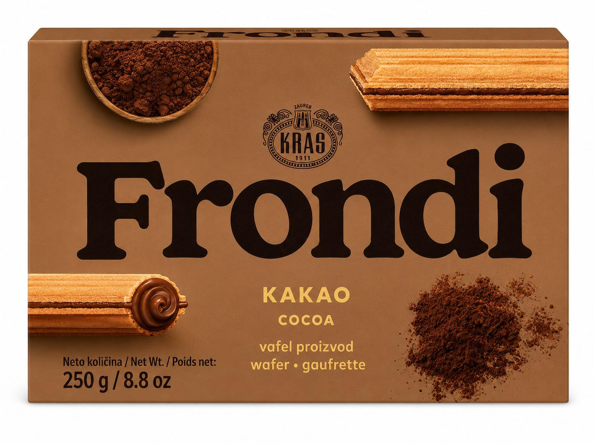 Kraš Frondi Kakao 250g – kroatische Waffeln mit Kakaofüllung
