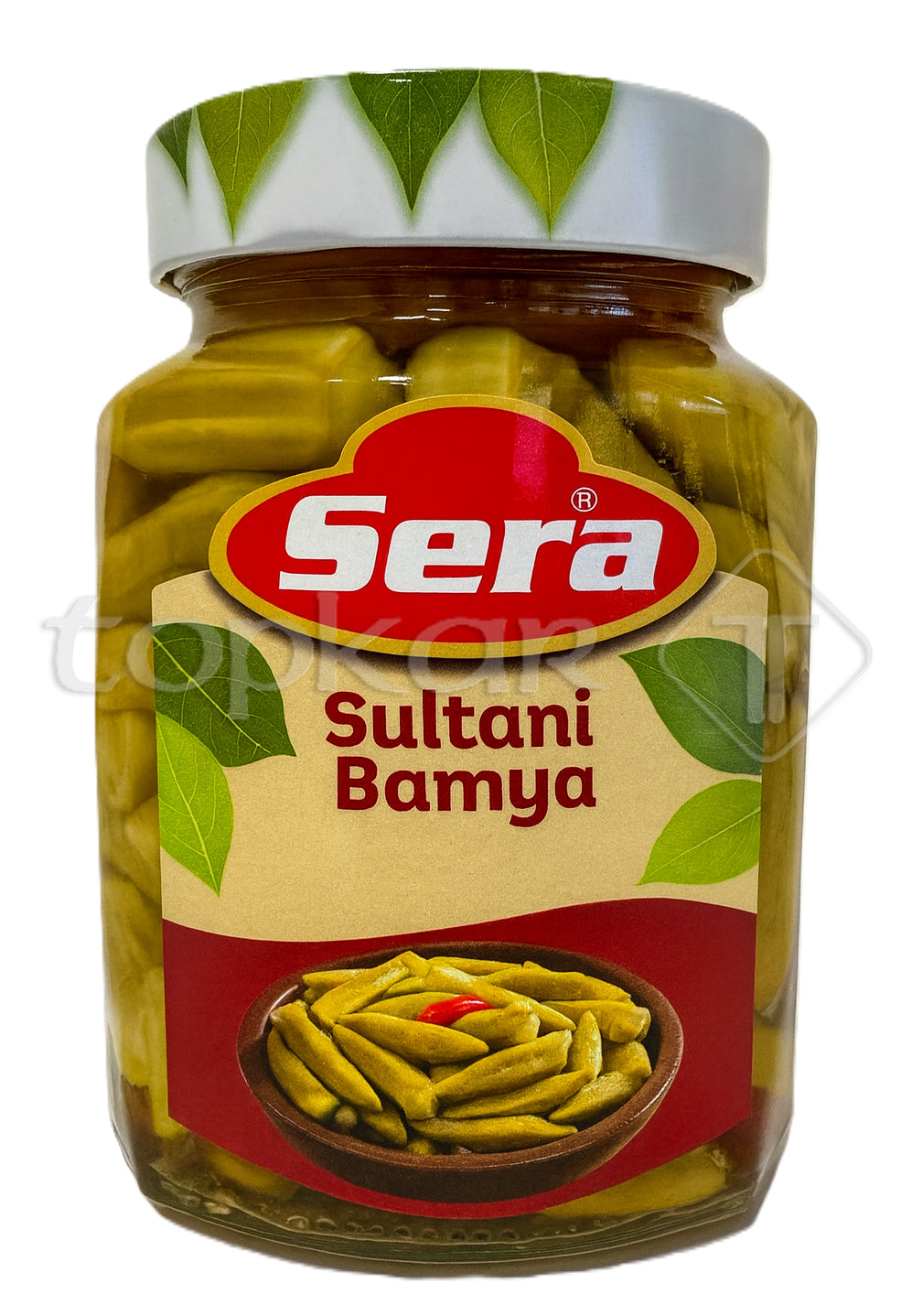 Sera Okra 680g, eingelegte grüne Okraschoten im Glas, frisch und aromatisch