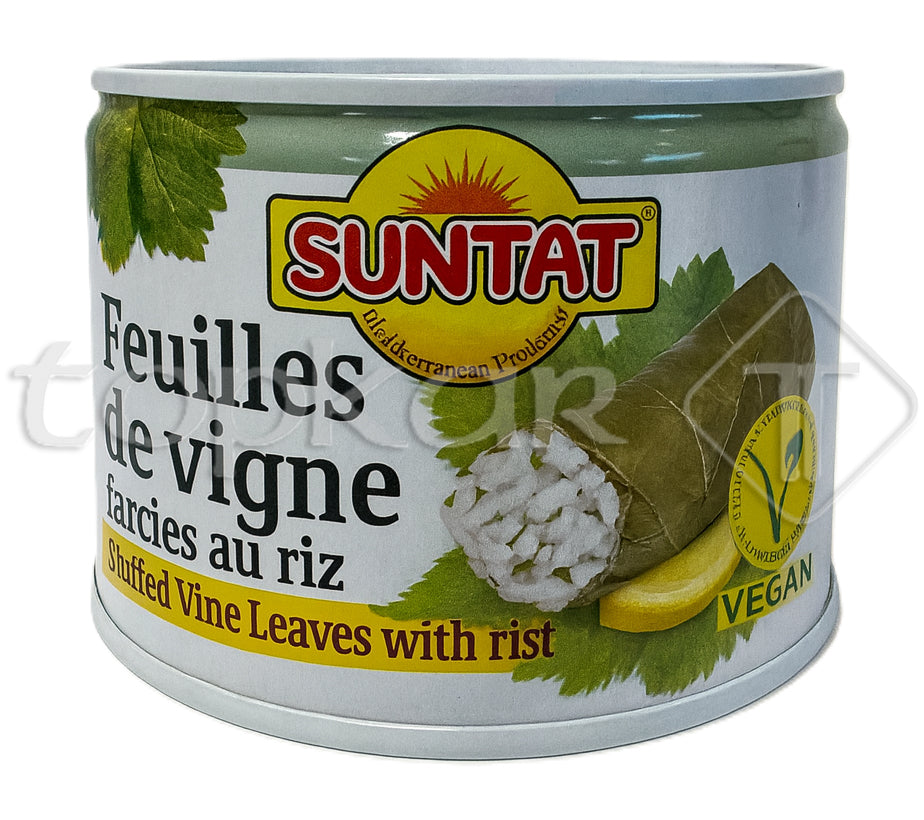 Suntat Gefüllte Weinblätter mit Reis, vegane Weinblätter gefüllt mit Reis in Dose, mediterranes Produkt