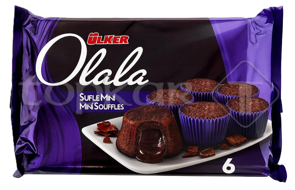 Ülker Olala Sufle Mini, schokoladige Mini Soufflés mit flüssigem Kern, 6 Stück Packung
