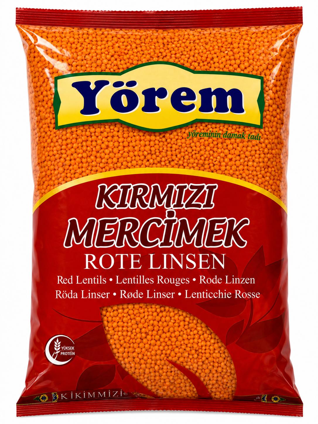 Yörem Rote Linsen 5kg – Kırmızı Mercimek rote Linsen Großpackung