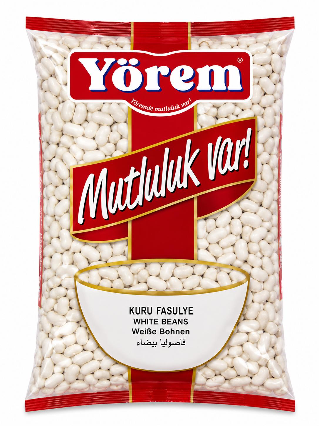 Yörem Weiße Bohnen 2,5kg – Kuru Fasulye weiße Bohnen