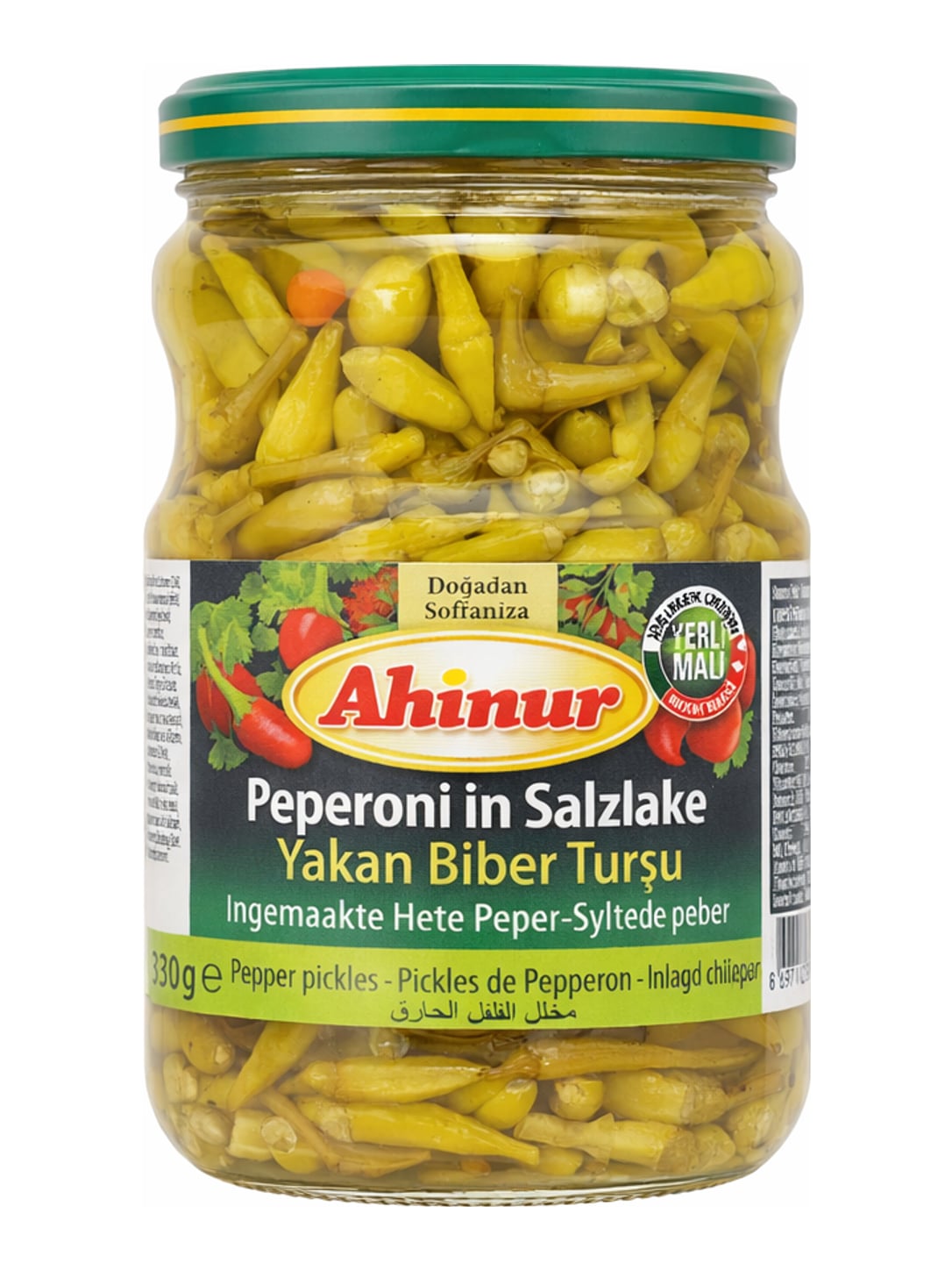 Ahinur Peperoni in Salzlake 650g – Yakan Biber Turşu eingelegte Peperoni