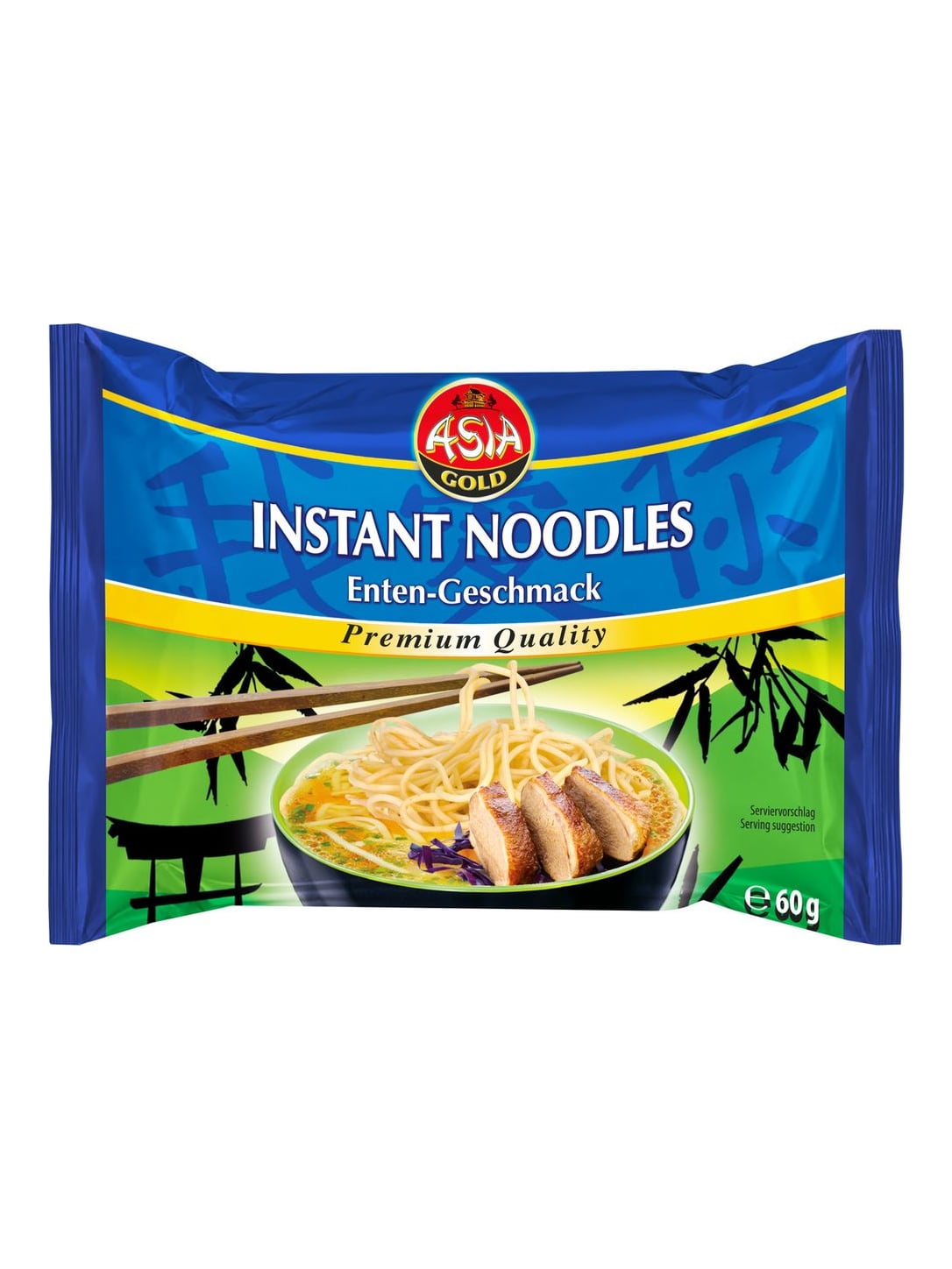 Asia Gold Instant Nudeln Ente 60g – asiatische Nudelsuppe mit Ente-Geschmack