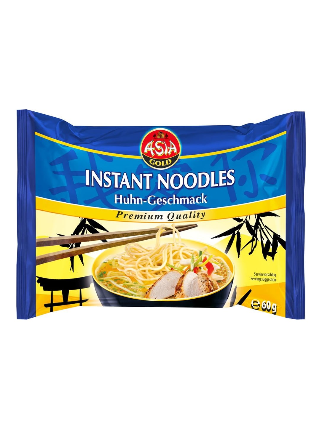 Asia Gold Instant Nudeln Huhn 60g – Instant Nudelsuppe mit Hühnergeschmack