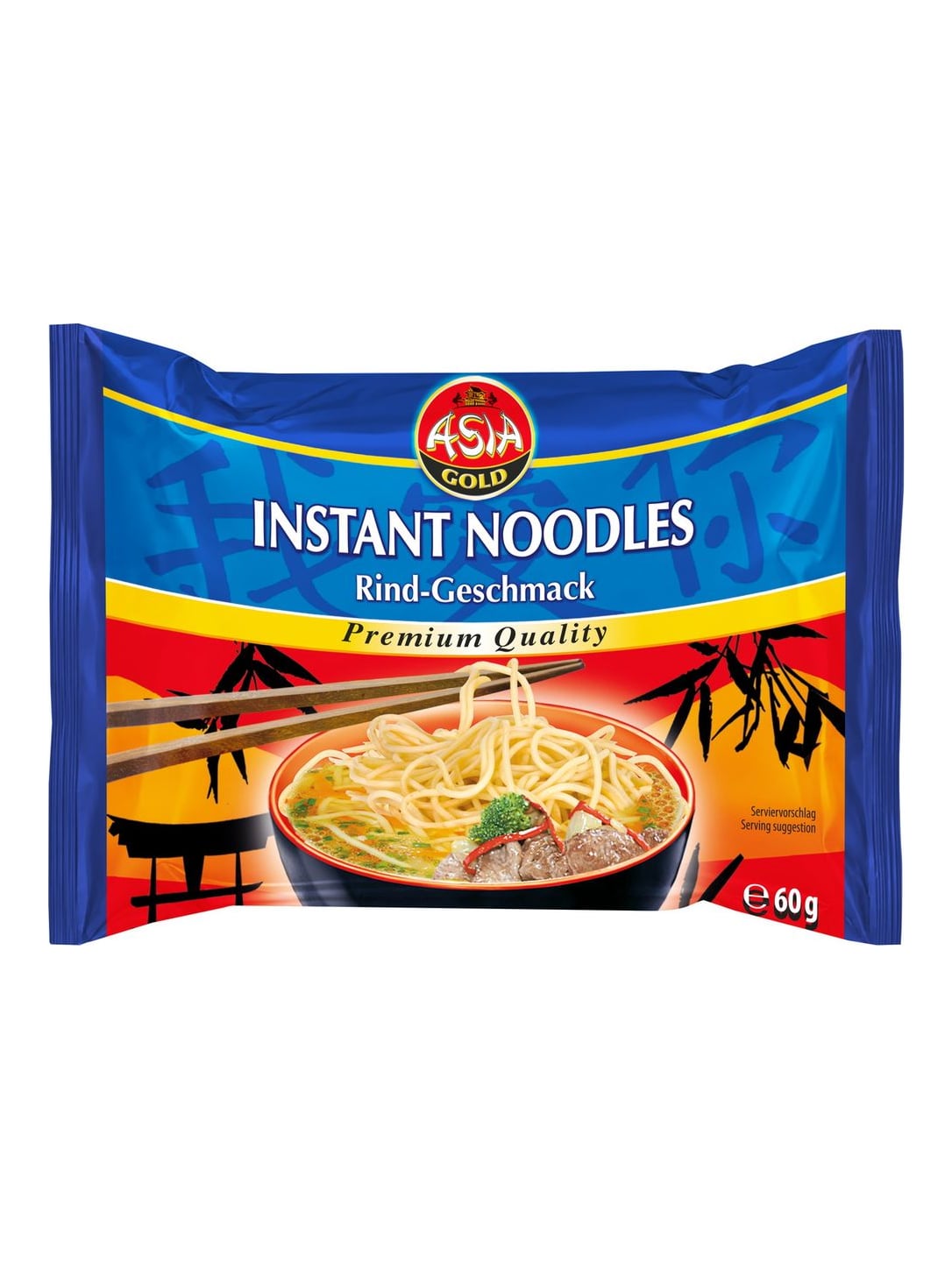 Asia Gold Instant Nudeln Rind 60g – Instant Nudelsuppe Rindfleischgeschmack