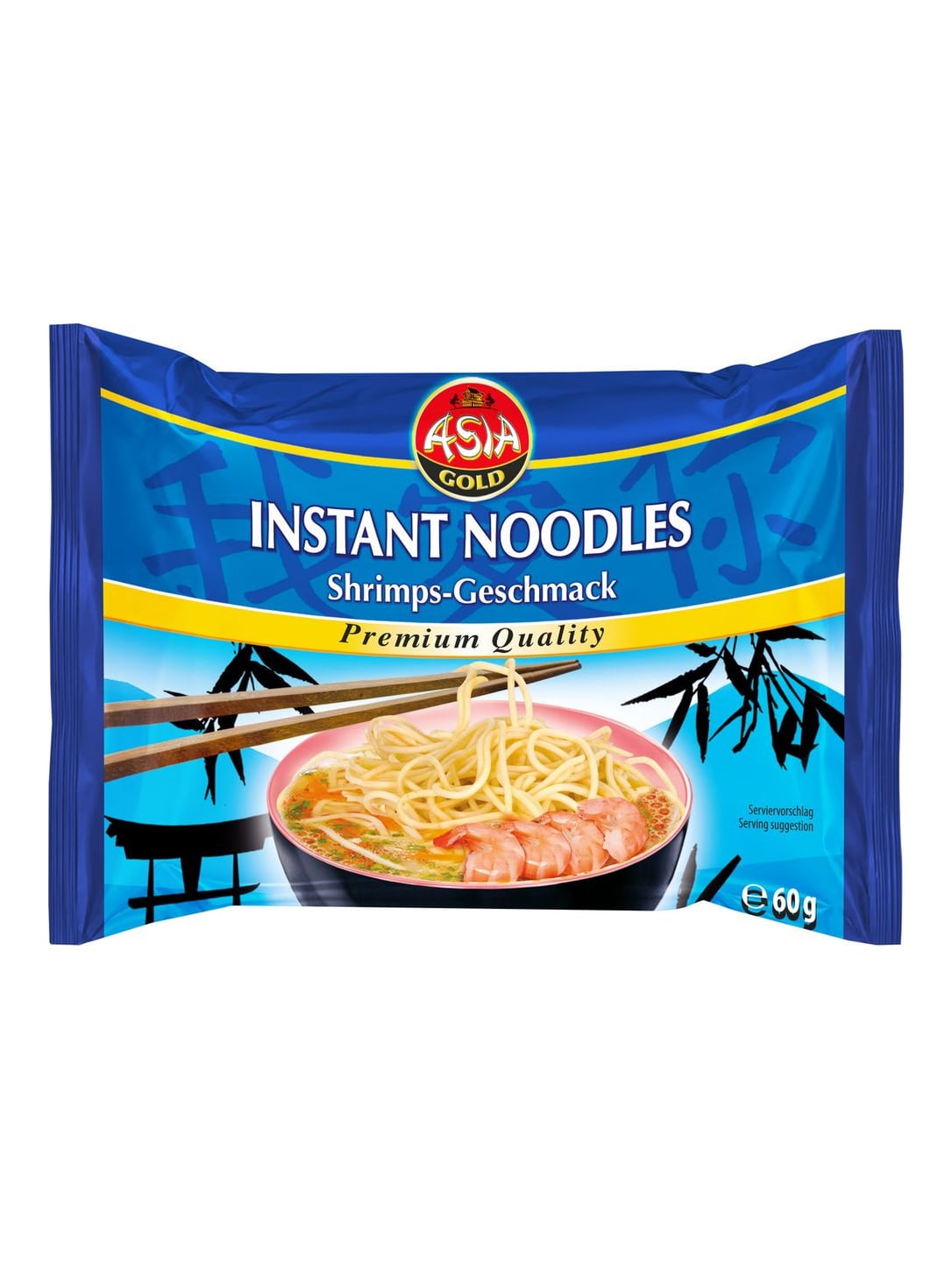Asia Gold Instant Nudeln Shrimps 60g – asiatische Garnelen Nudelsuppe