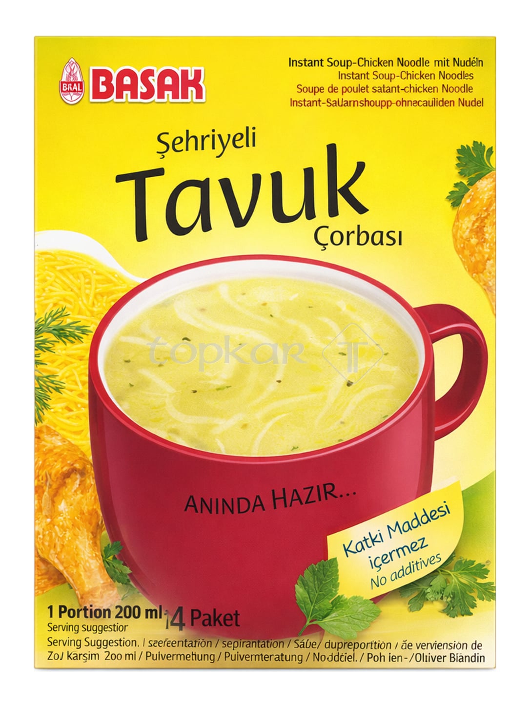 Basak Instant Hühnersuppe mit Nudeln 80g – Şehriyeli Tavuk Çorbası türkische Hühnernudelsuppe