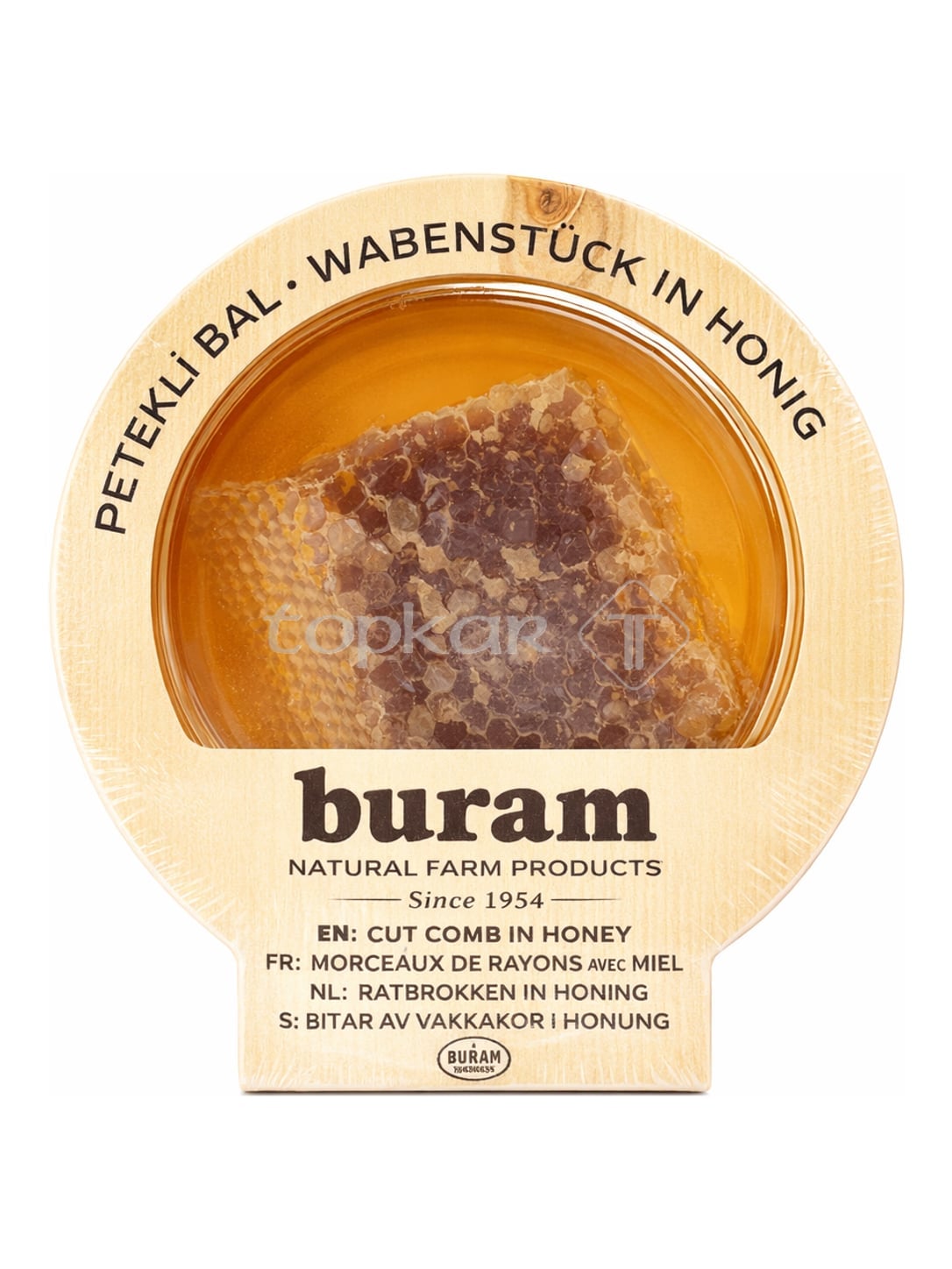 Buram Wabenstück in Honig
