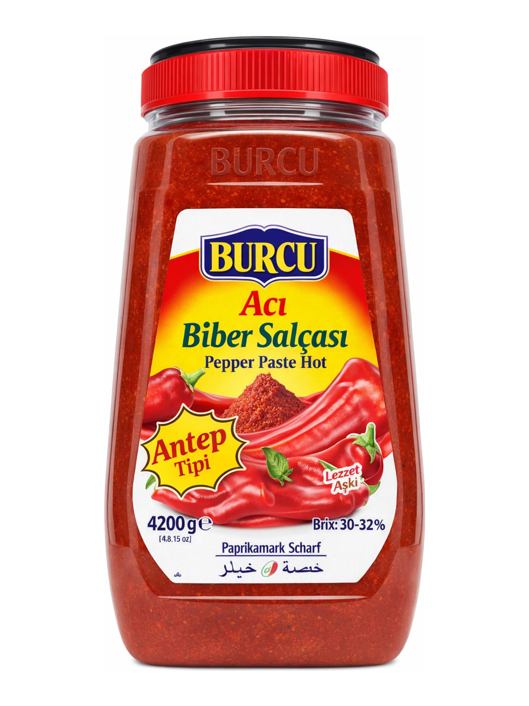 Burcu Acı Biber Salçası 4200g – Scharfe Paprikapaste Antep Tipi