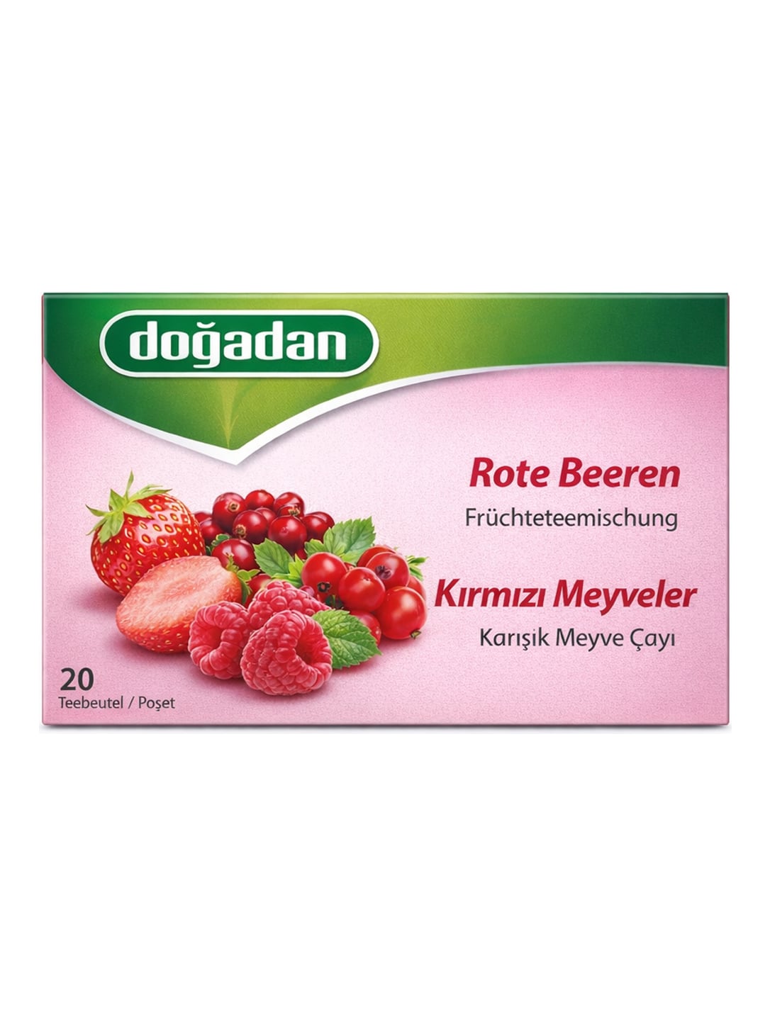 Doğadan Rote Beeren Früchtetee 40g – Kırmızı Meyveler Karışık Meyve Çayı 20 Teebeutel