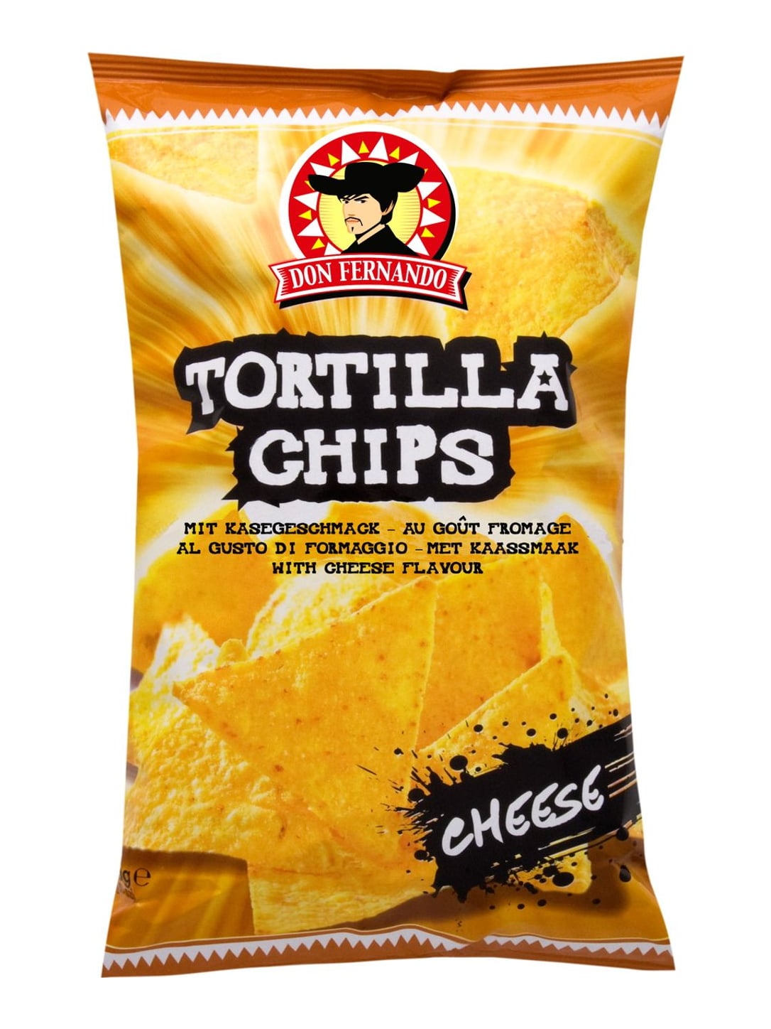 Don Fernando Tortilla Chips mit Käsegeschmack 200g – Cheese Nachos Maischips