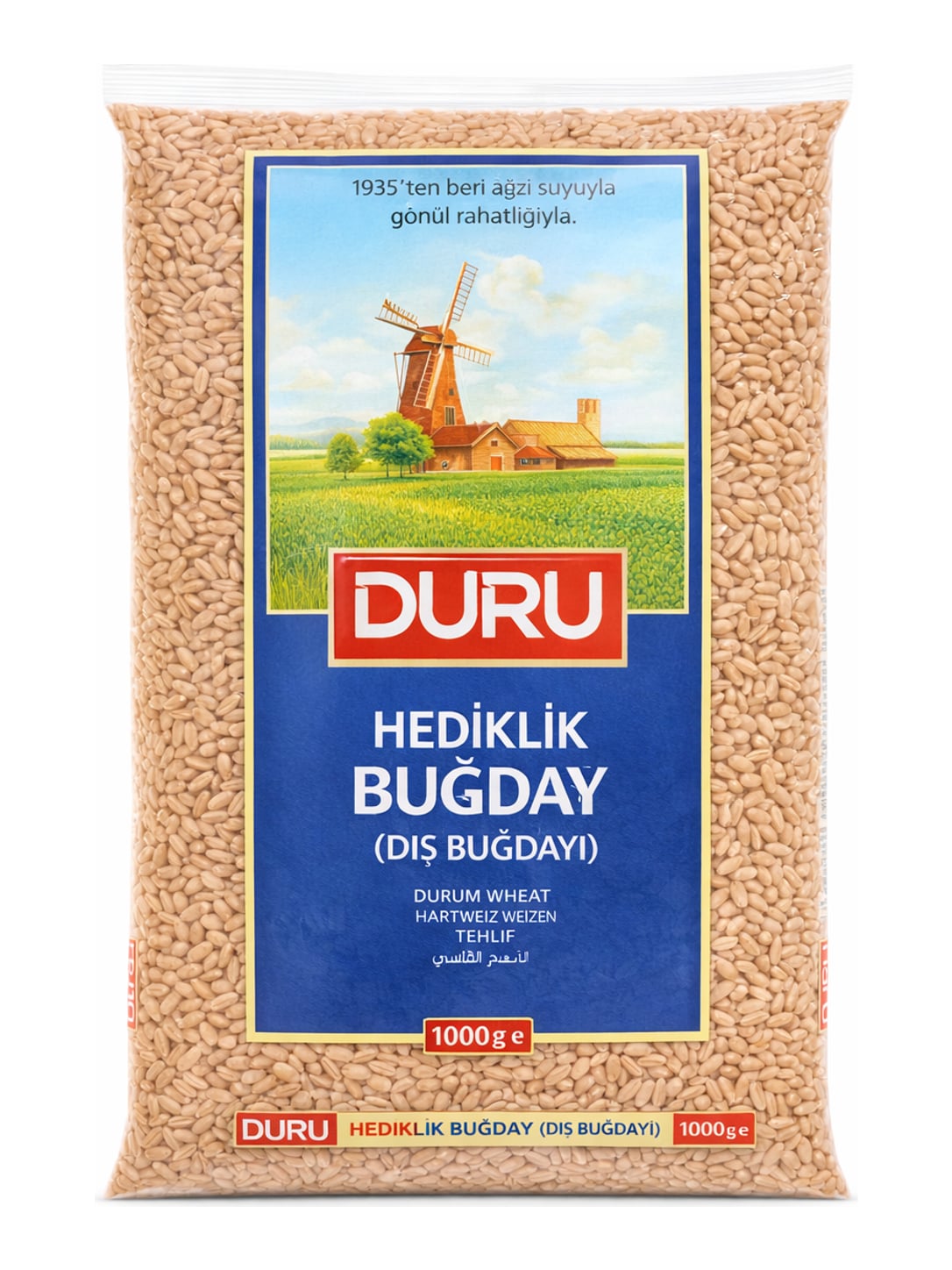DURU Ganzer Hartweizen 1000g – Diş Buğdayı Hedilik Buğday Durum Wheat