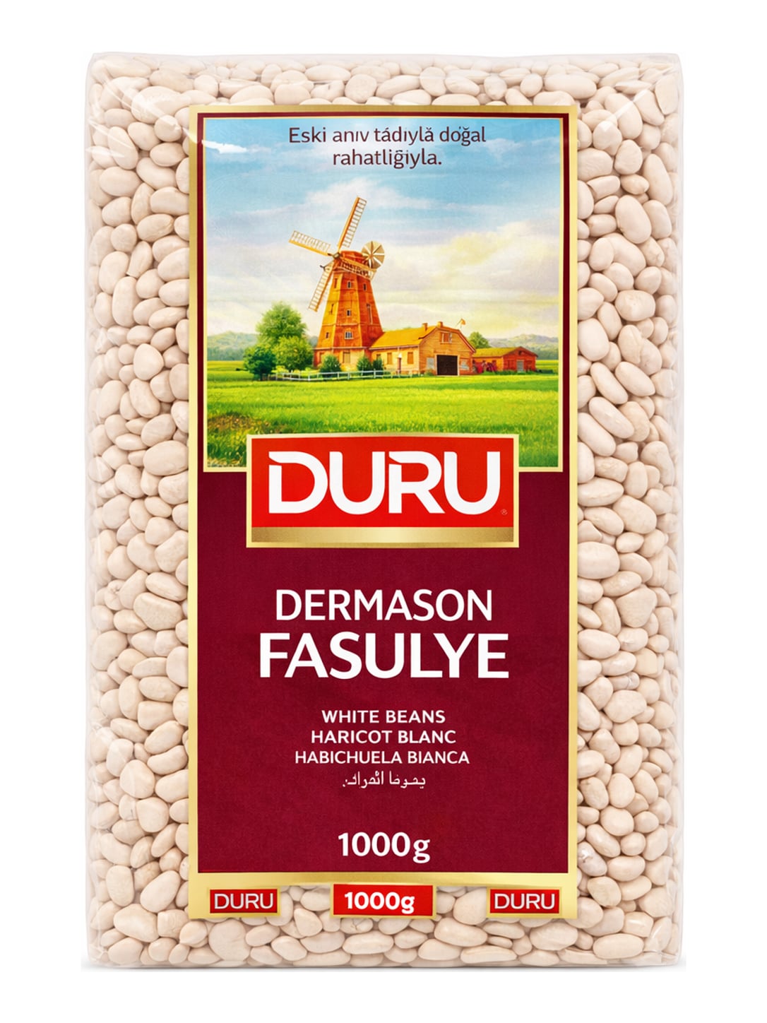 DURU Weiße Bohnen 1000g – Dermason Fasulye getrocknete weiße Bohnen