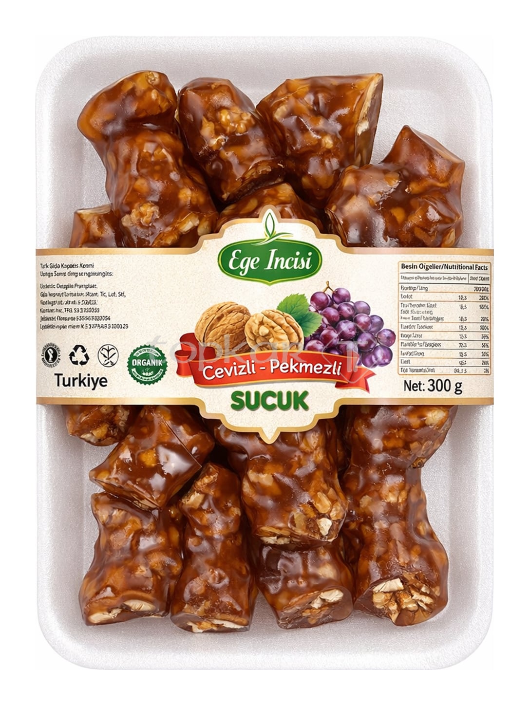 Ege İncisi Walnuss-Traubensaft-Sucuk 300g – Cevizli Pekmezli Sucuk türkische Süßigkeit