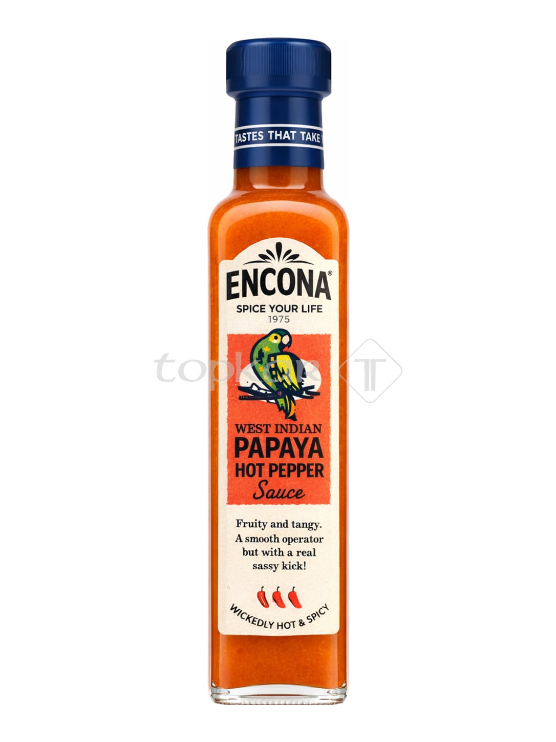 Encona West Indian Papaya Hot Pepper Sauce 142 ml – scharfe Papaya Chilisoße Habanero