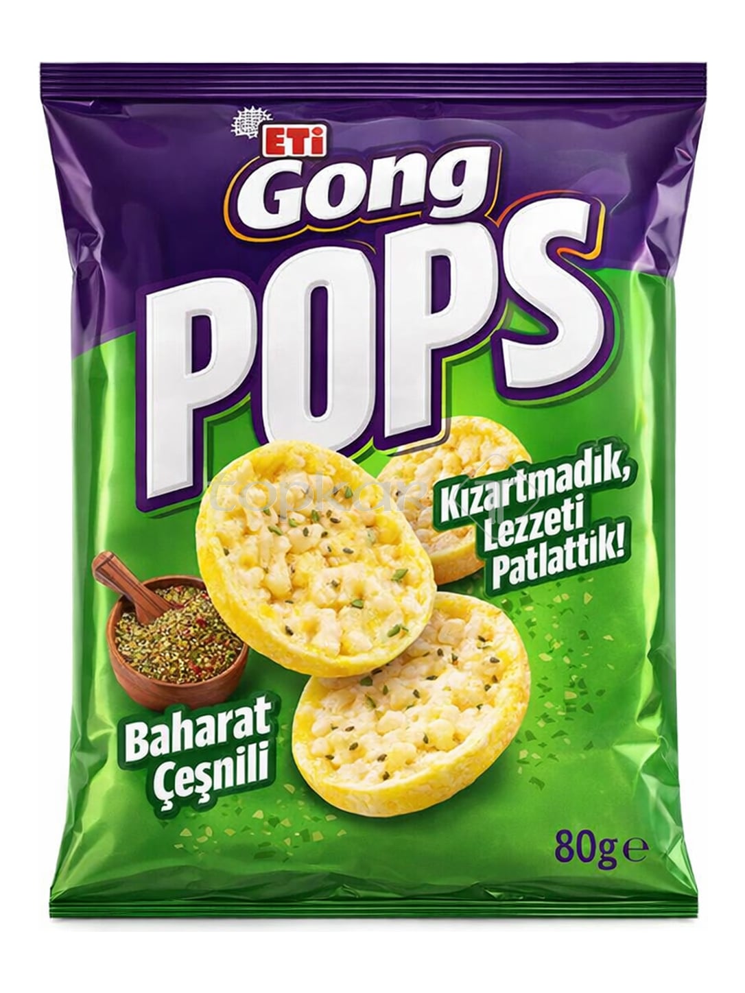 Eti Gong Pops Maiswaffeln 80g – Baharatlı Mısır Patlağı Corn Cakes mit Kräutern