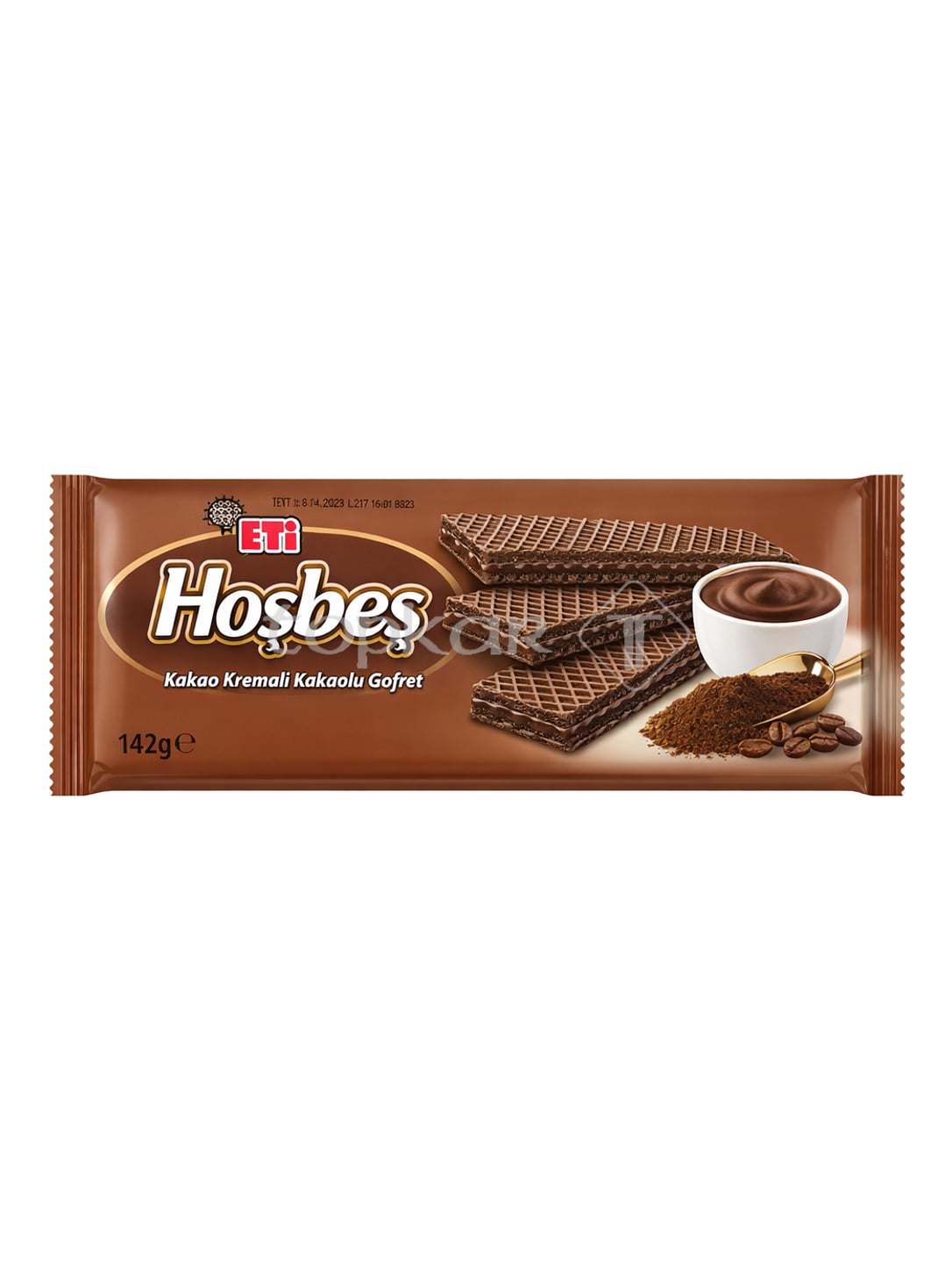 Eti Hosbes Kakaowaffel 142g – Kakaolu Gofret Waffel mit Kakaocreme
