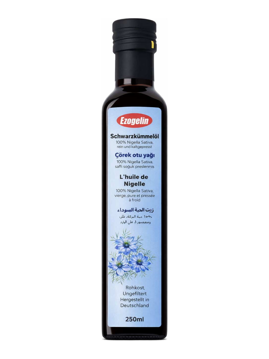 Ezogelin Schwarzkümmelöl 250 ml – Çörek Otu Yağı kaltgepresst ungefiltert Nigella Sativa
