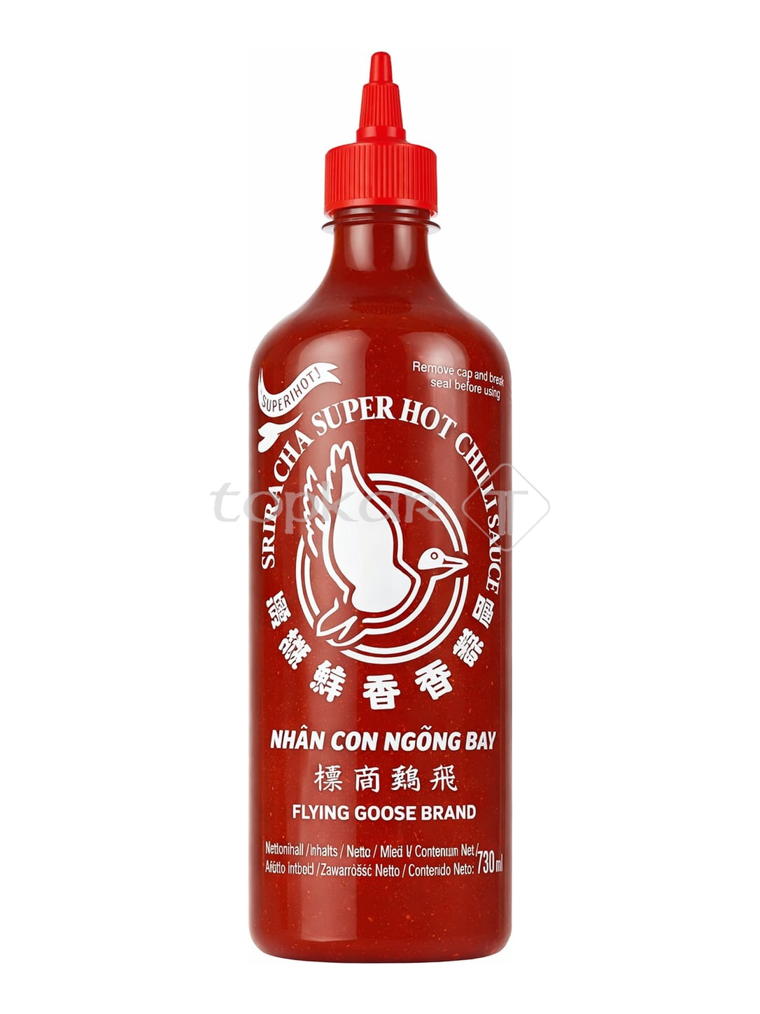Flying Goose Brand Sriracha Super Hot Chilisauce 730 ml – scharfe Sriracha Chilisauce Thailand
