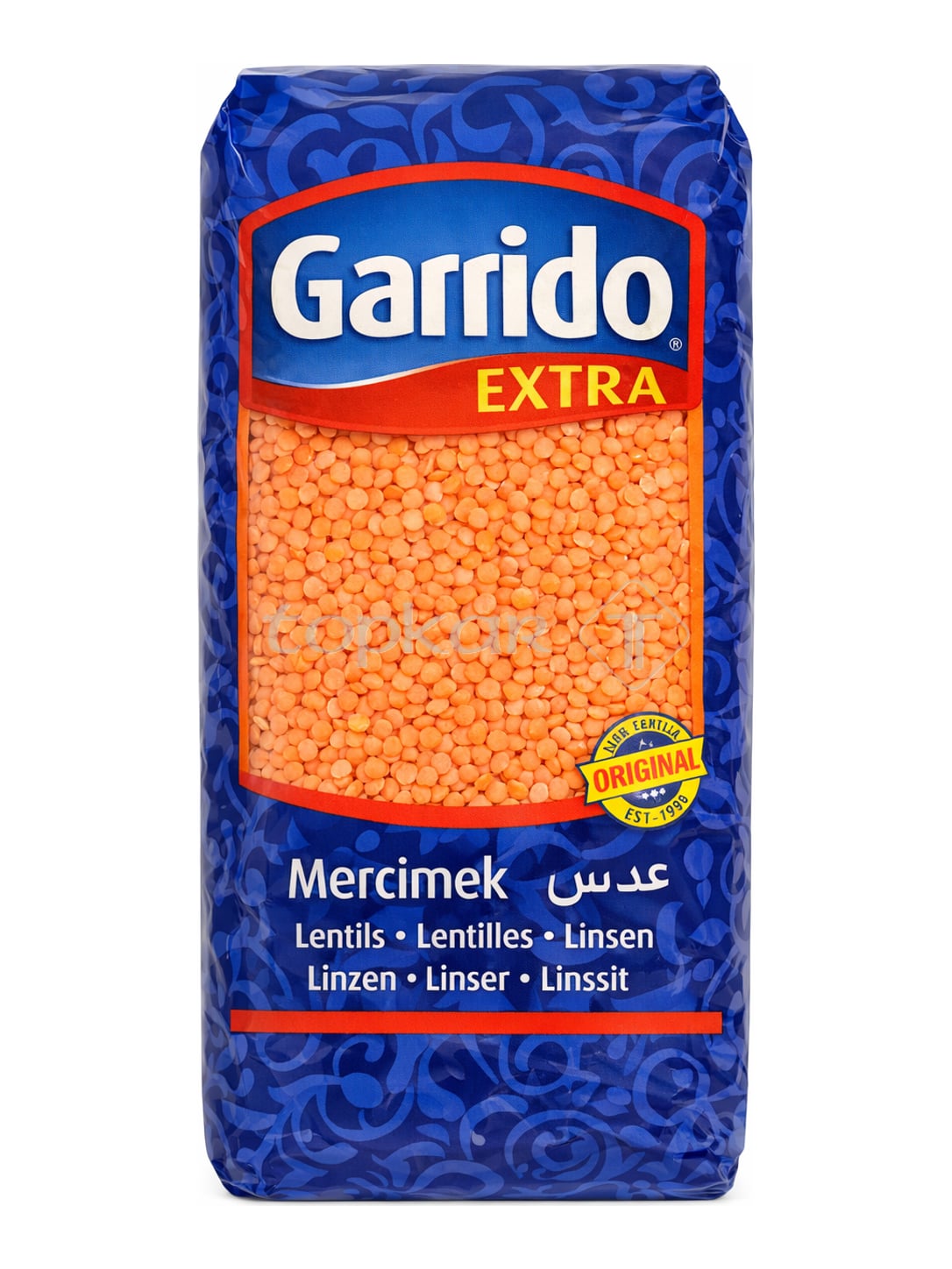 Garrido Rote Linsen 1 kg – Kırmızı Mercimek geschälte Red Split Lentils