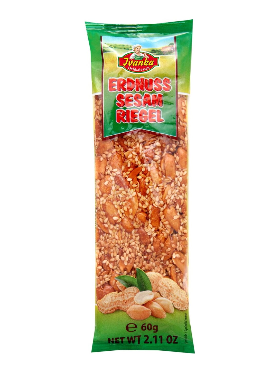 Ivanka Erdnuss-Sesam-Riegel 60g – karamellisierter Susamlı Fıstık Nussriegel