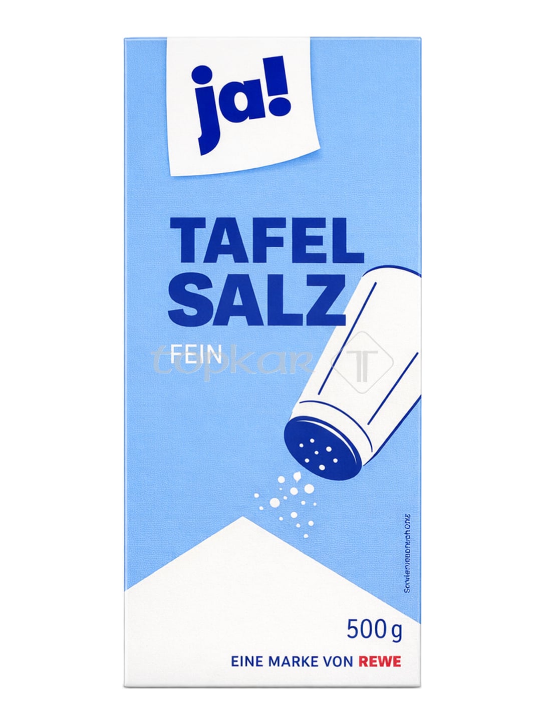 ja! Tafelsalz Fein 500g – feines Speisesalz Siedesalz