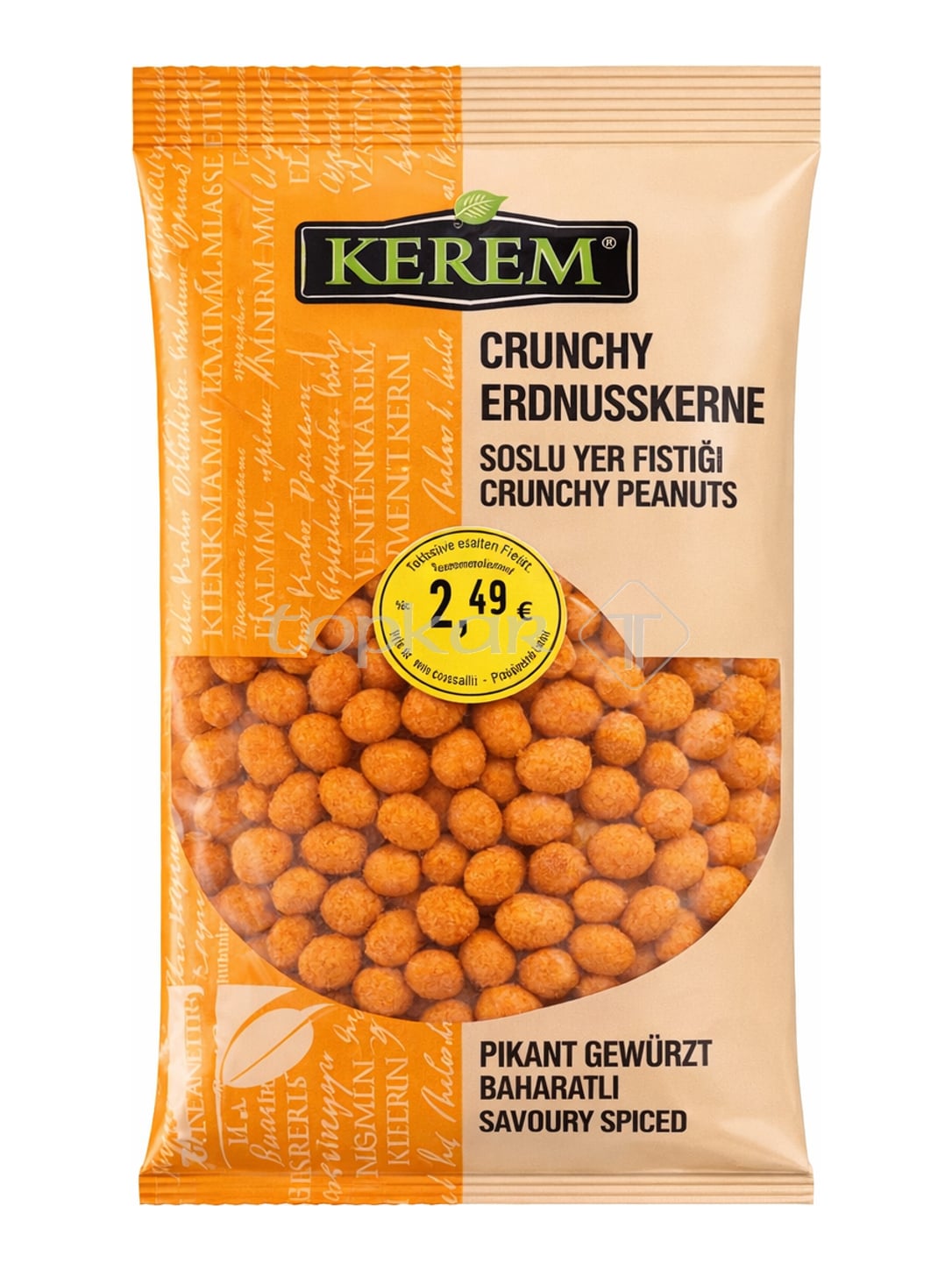 Kerem Crunchy Erdnusskerne 200g – Soslu Yer Fıstığı pikant gewürzte Erdnüsse