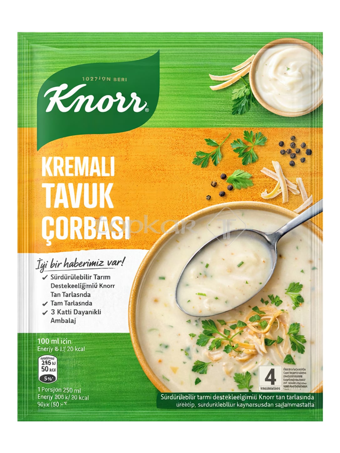 Knorr Cremige Hühnersuppe 65g – Kremalı Tavuk Çorbası Instant-Suppe