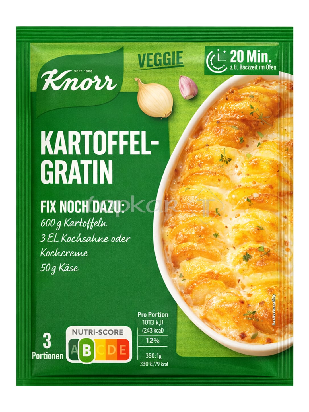 Knorr Kartoffel-Gratin Fix 37g – Würzmischung für Kartoffelgratin