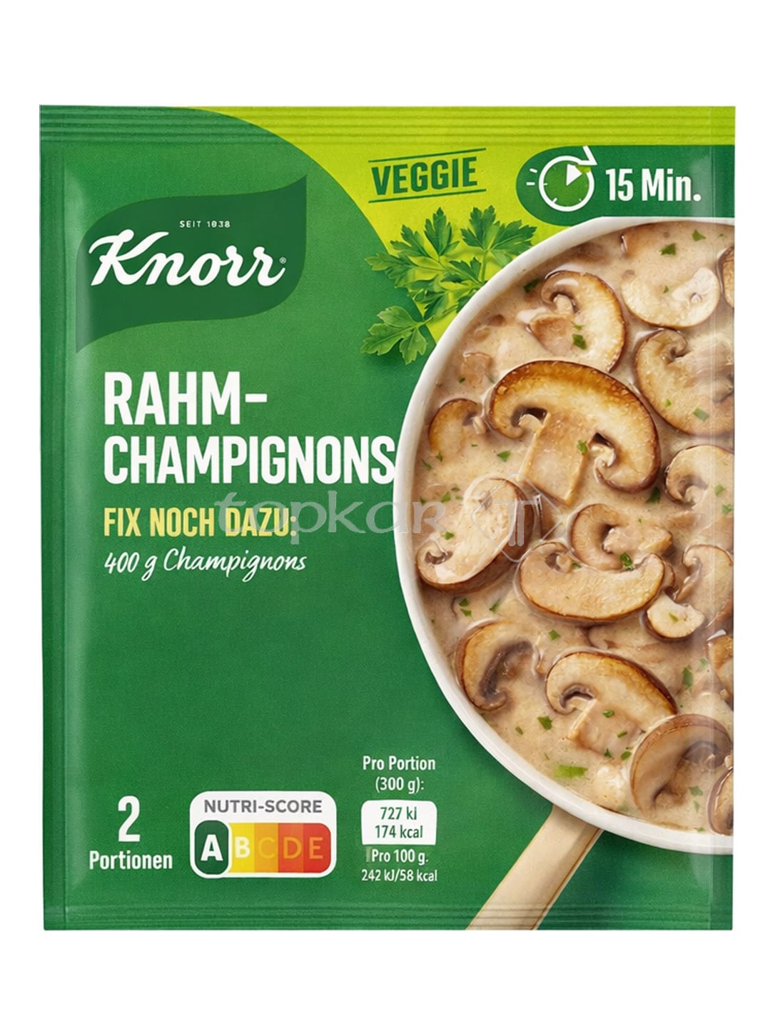 Knorr Rahm-Champignons Fix 33g – Champignon-Rahmsoße vegetarisch