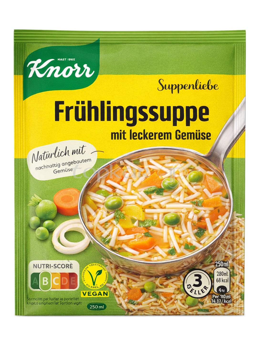 Knorr Suppenliebe Frühlingssuppe 750 ml – vegane Gemüsesuppe mit Nudeln