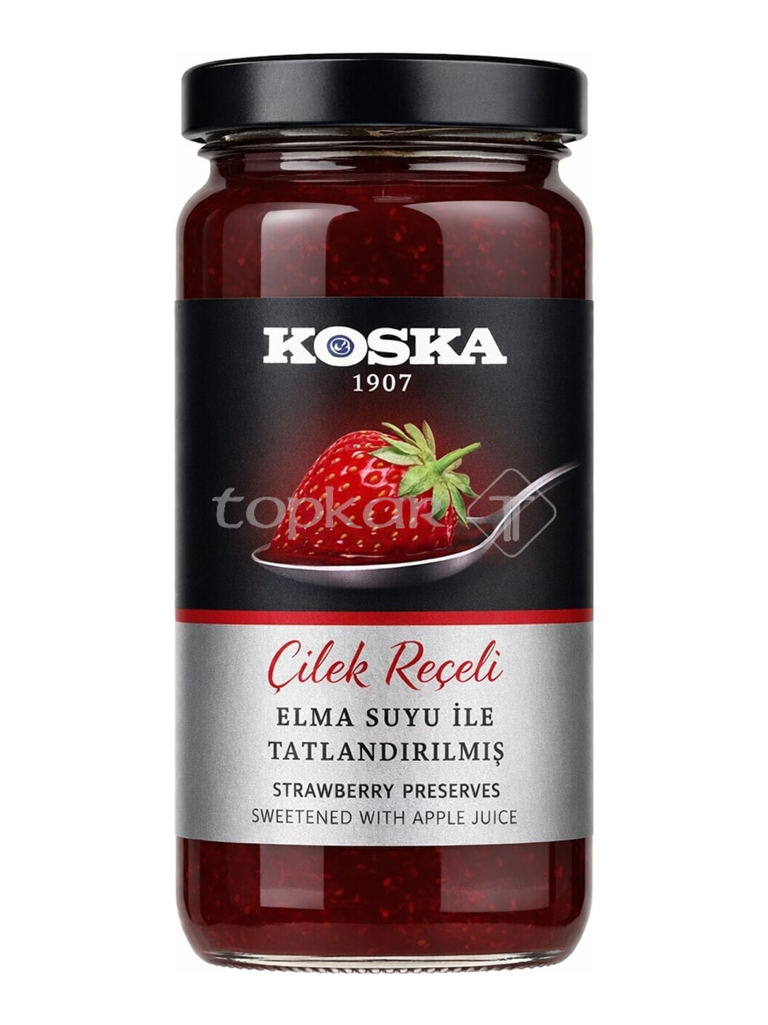 Koska Erdbeerkonfitüre mit Apfelsaft gesüßt