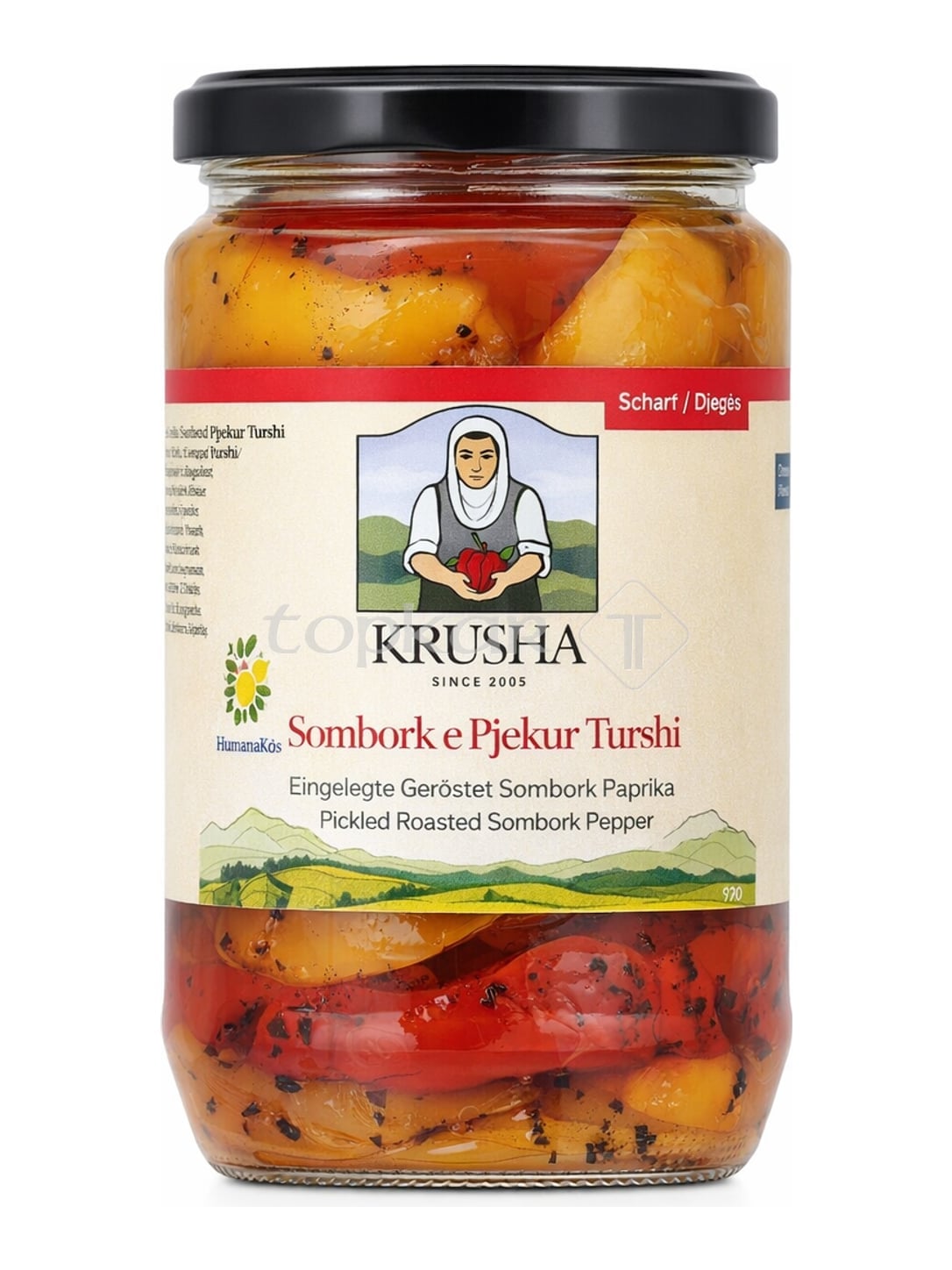 Krusha Eingelegte Geröstete Sombork Paprika
