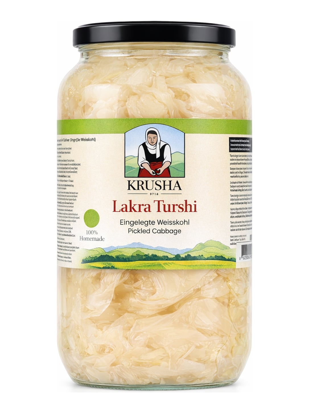 Krusha Lakra Turshi 3kg – Eingelegter Weisskohl Pickled Cabbage aus Kosovo