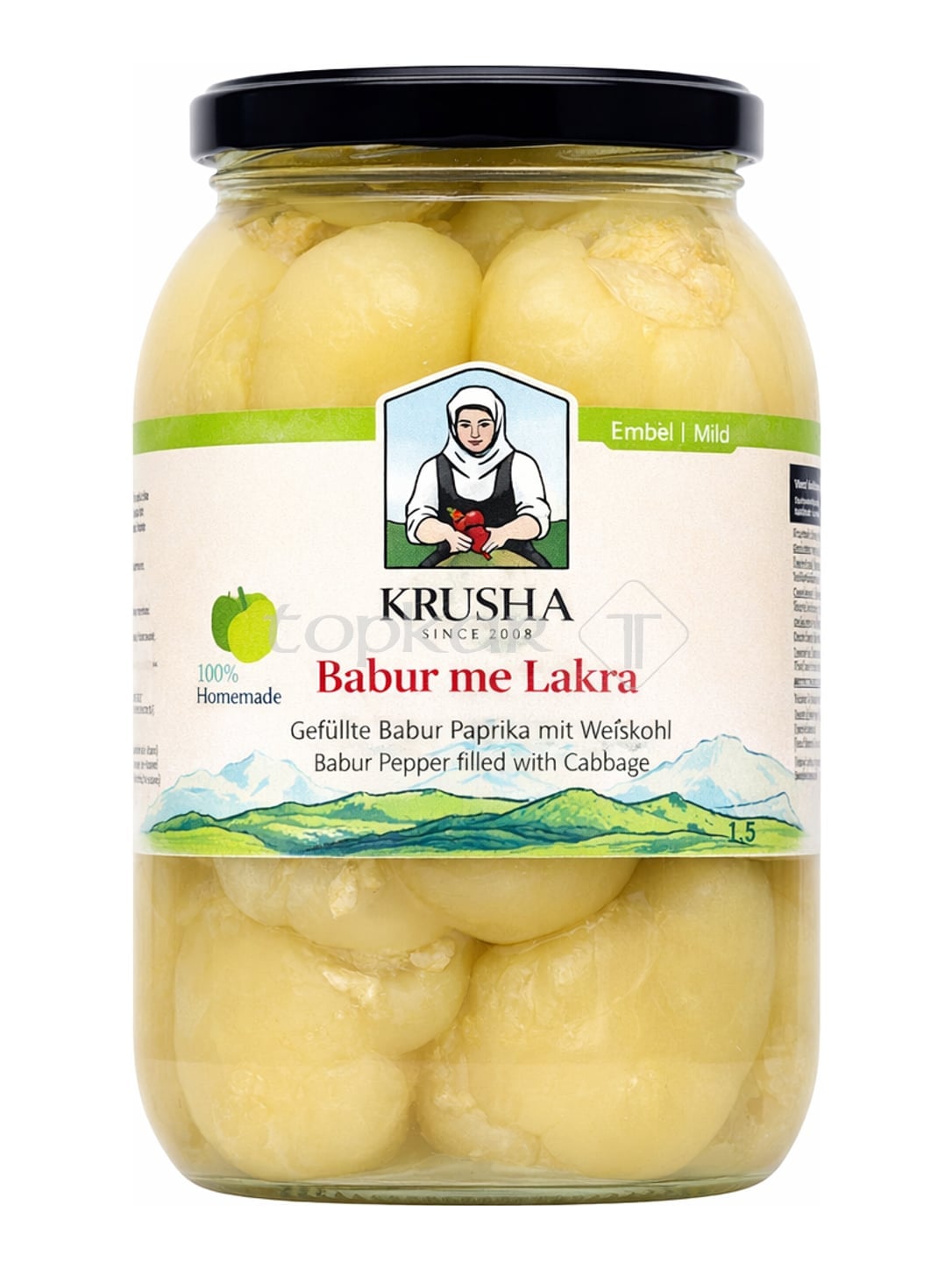Krusha Gefüllte Paprika mit Weißkohl eingelegt