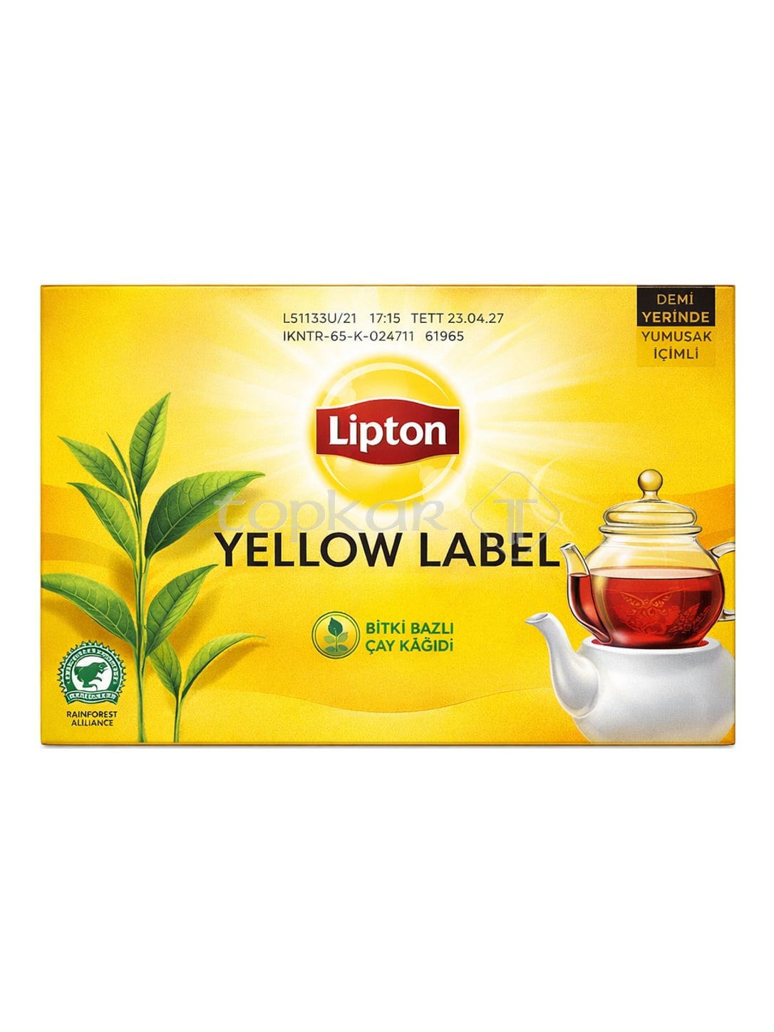 Lipton Yellow Label Schwarzer Tee Demlik Aufgussbeutel