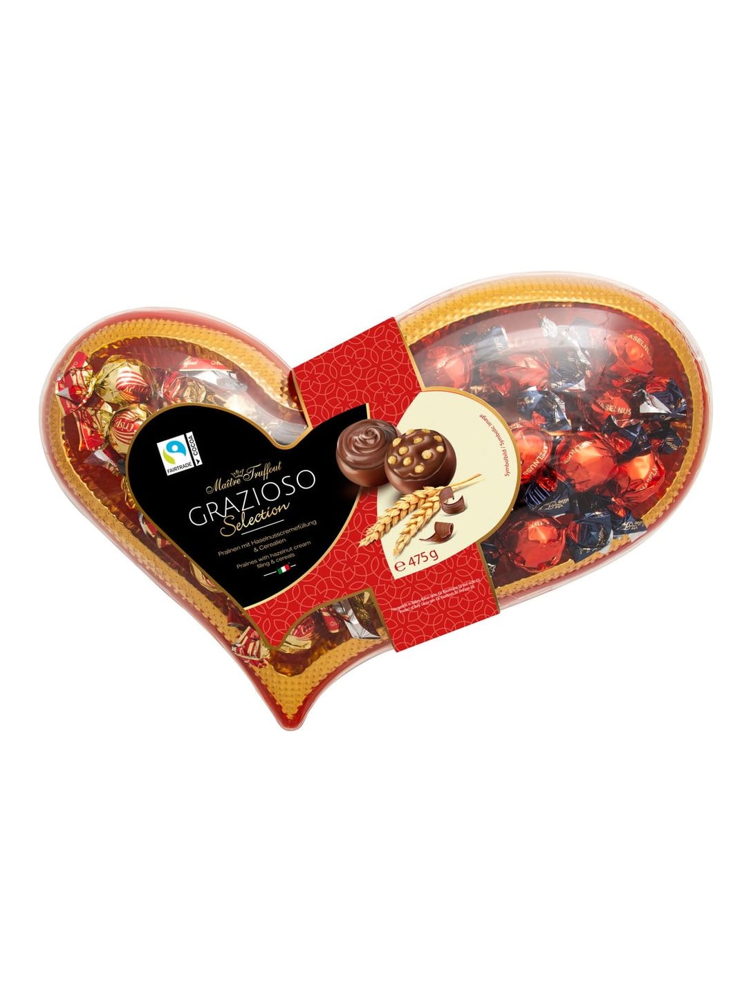 Maître Truffout Pralinenmischung Grazioso Herz 475g – Pralinen Geschenk
