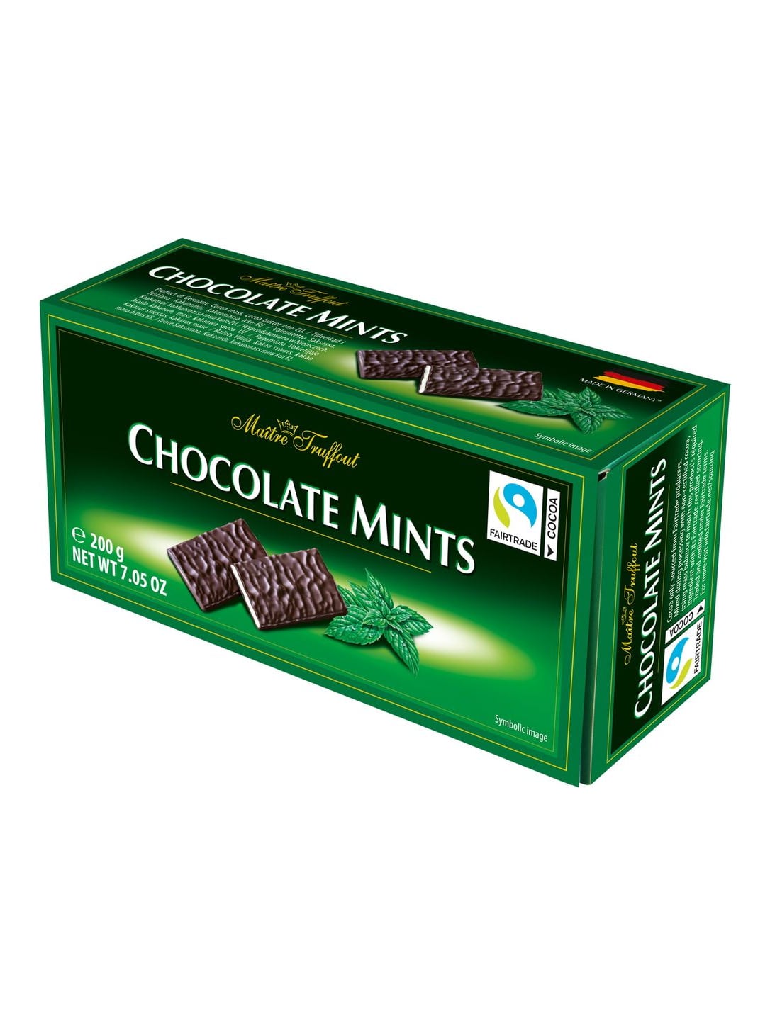 Maître Truffout Chocolate Mints 200g – Zartbitter Minz Täfelchen Pfefferminz