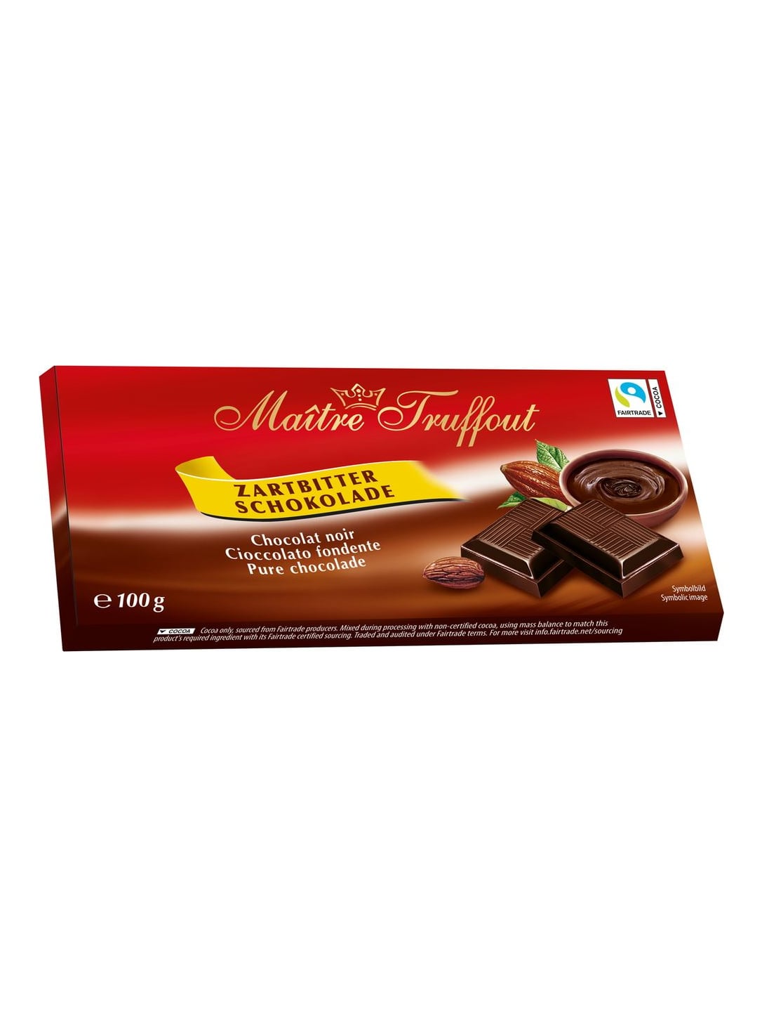 Maître Truffout Zartbitterschokolade 100g – dunkle Schokolade feinherb