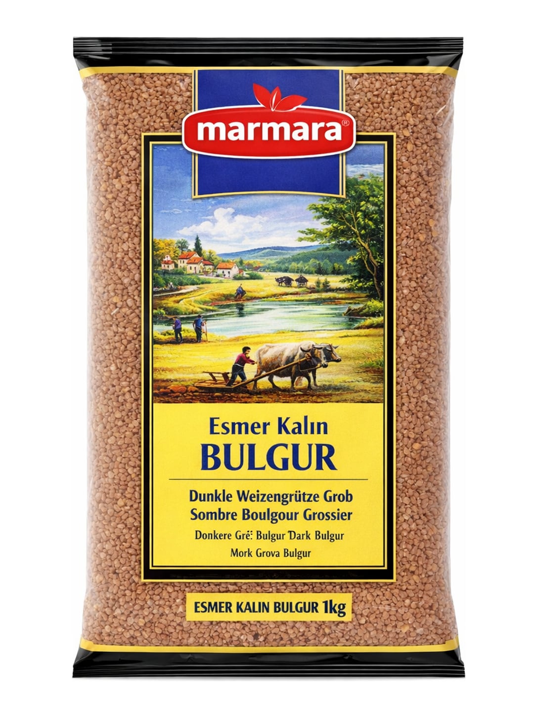 Marmara Dunkler Grober Bulgur 1 kg – Esmer Kalın Bulgur Vollkorn Hartweizen