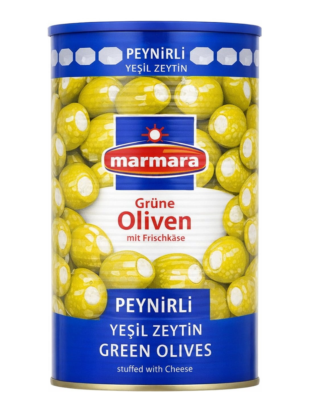 Marmara Peynirli Yeşil Zeytin 1250g – Grüne Oliven mit Frischkäse gefüllt