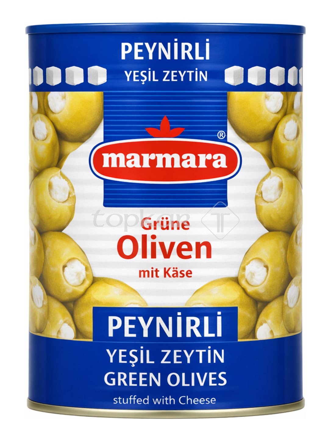 Marmara Peynirli Yeşil Zeytin 800g – Grüne Oliven gefüllt mit Käse