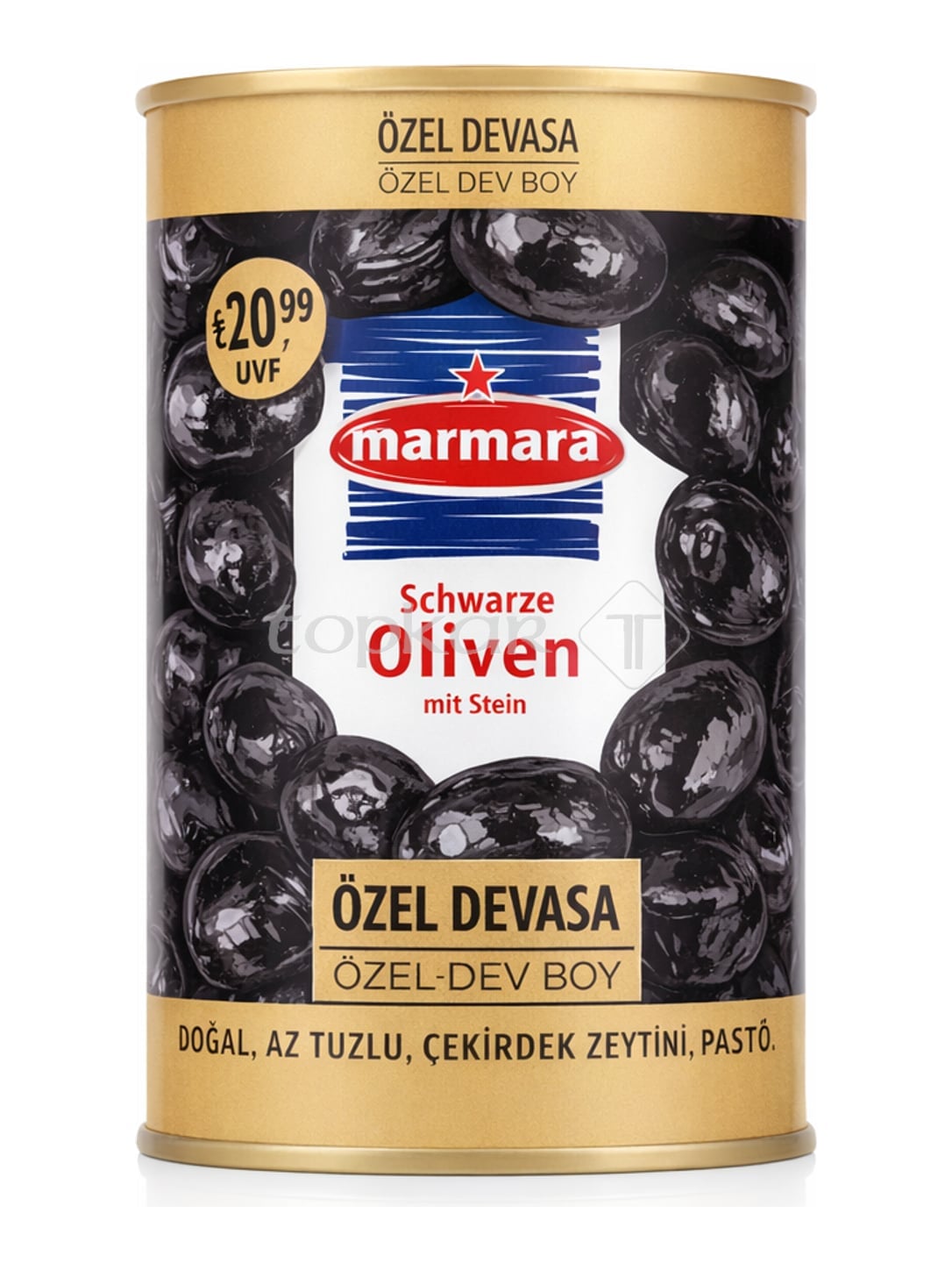 Marmara Schwarze Oliven mit Stein Özel Devasa
